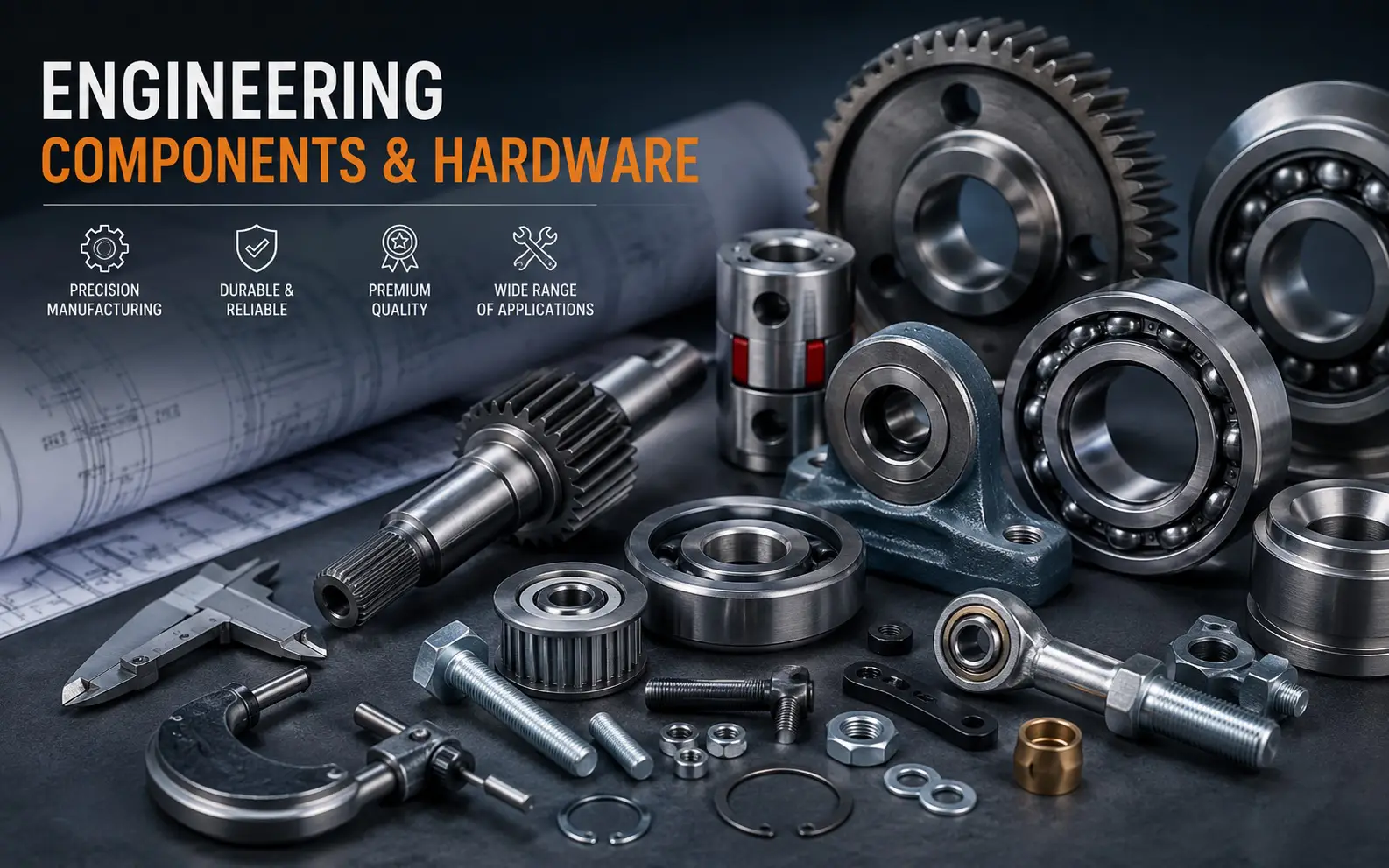 Engineering components, bearings, fasteners, and mechanical hardware