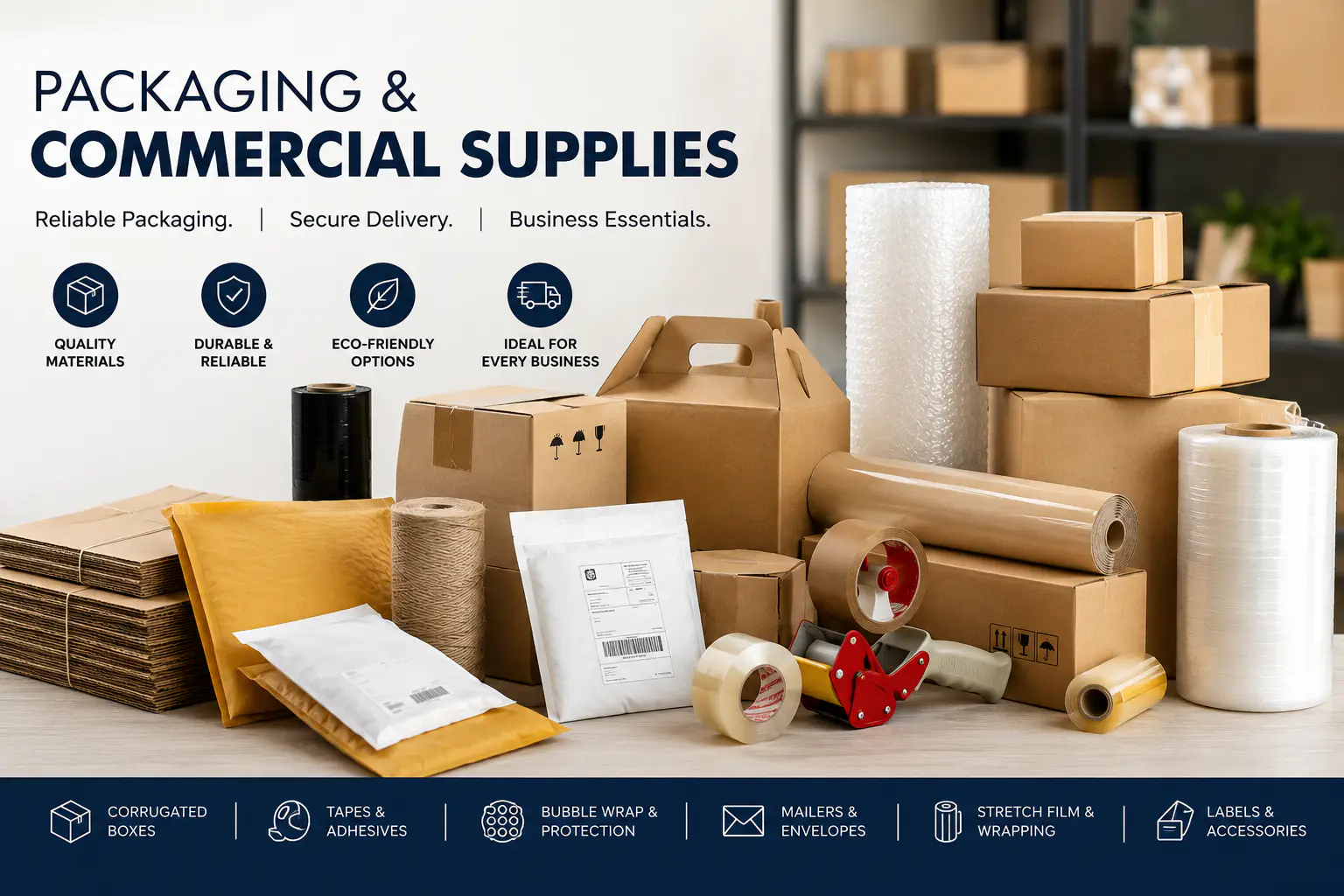 Packed industrial goods ready for shipment